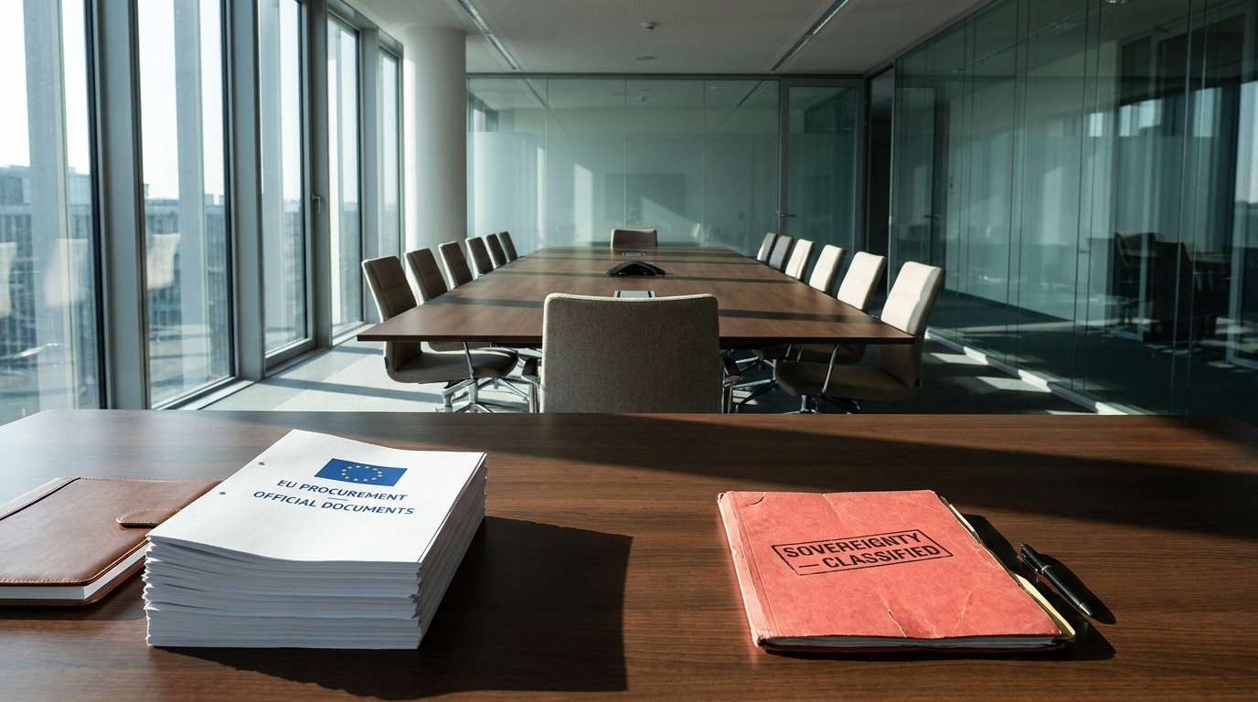 The structural gap — EU procurement rules prevent governments from choosing sovereignty