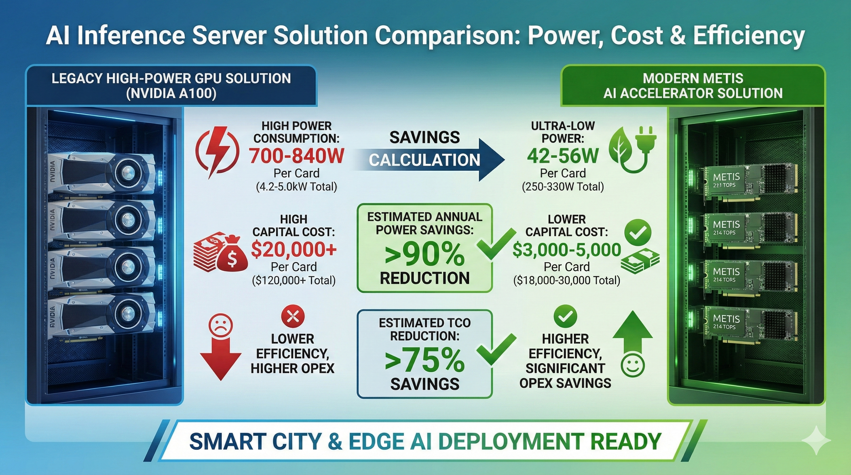 ROI comparison — Metis vs GPU-based solutions