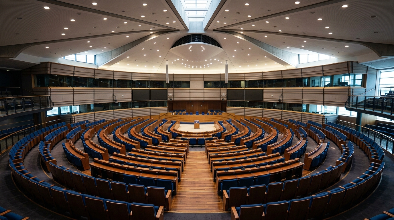 European Parliament plenary chamber in Brussels