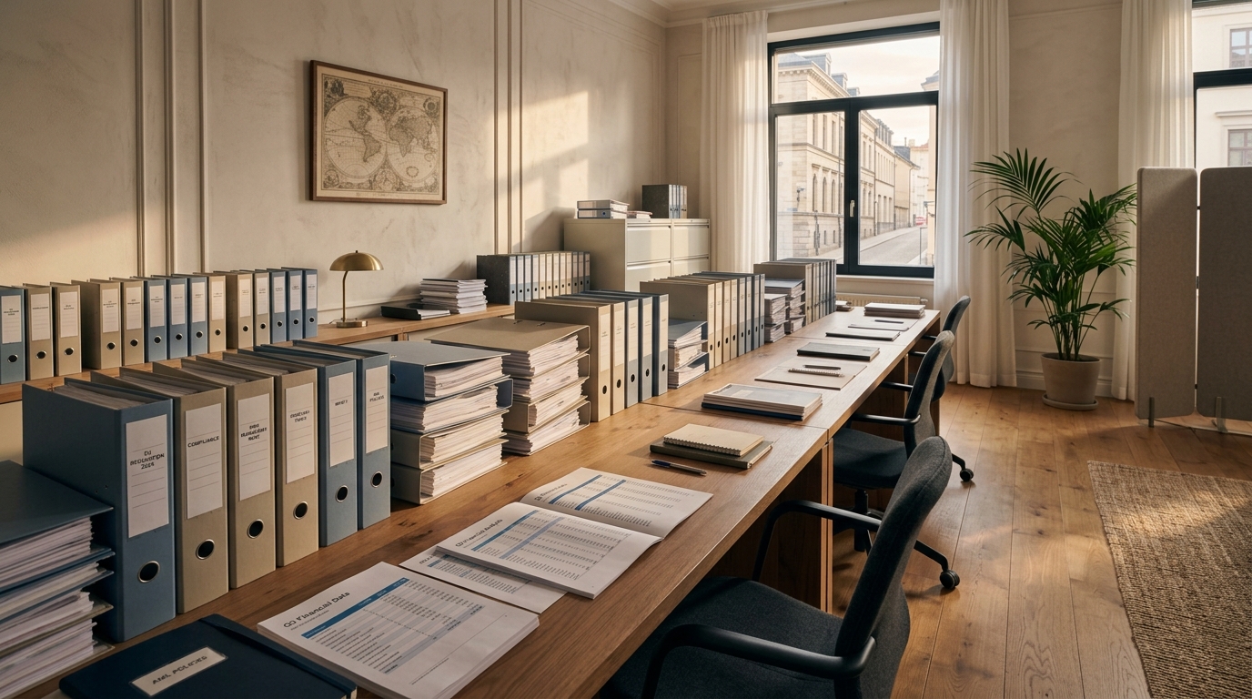 DORA — financieel kantoor met ordners en registerboeken