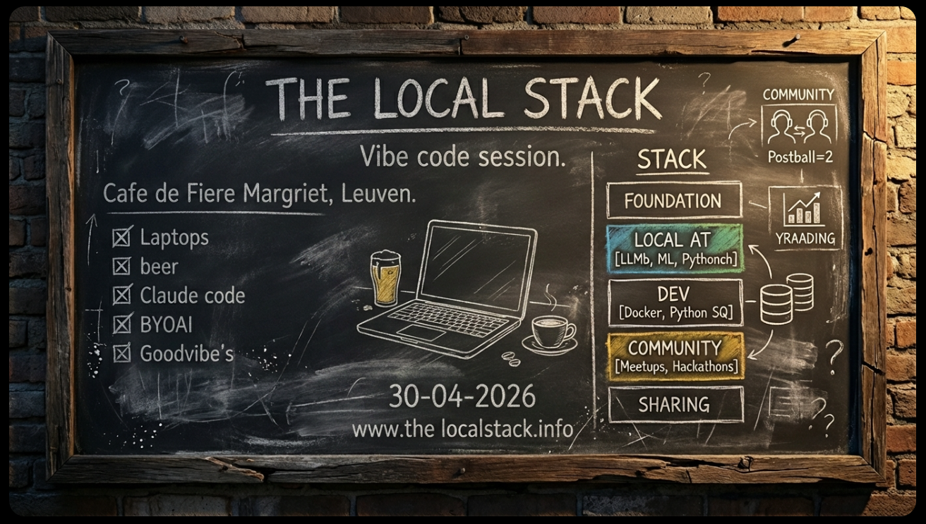 The Local Stack — Vibecode Meetup flyer